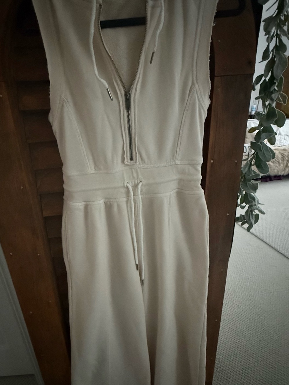 FP Movement by Free People Making It Jumpsuit Sleeveless Hooded Zip-Front